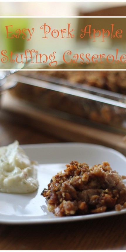 Easy Pork Apple Stuffing Casserole